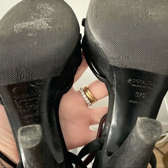 Prada Black Strappy Heels - Picture 10 of 13